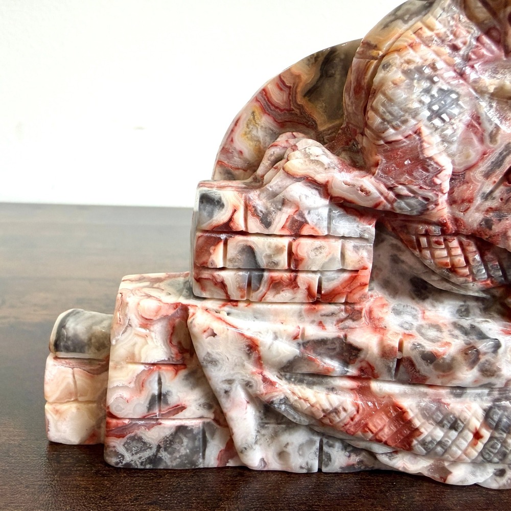 Crazy Lace Agate Dragon | Natural Gemstone Crystal Figurine Carving - Picture 5 of 16